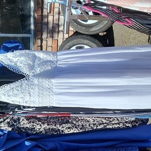 Rebellion size L white summer cotton dress.